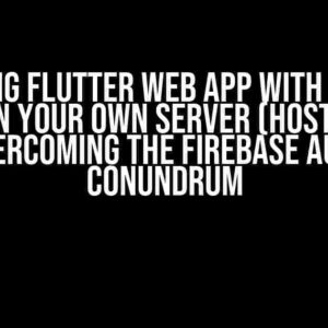 Deploying Flutter Web App with Firebase Auth on your own server (Hostpoint): Overcoming the Firebase Auth Conundrum