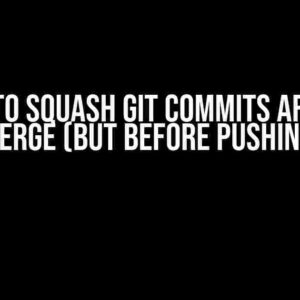 How to Squash Git Commits after a Merge (but before Pushing)