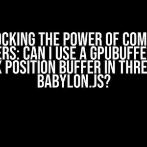 Unlocking the Power of Compute Shaders: Can I Use a GPUBuffer as a Vertex Position Buffer in Three.js or Babylon.js?